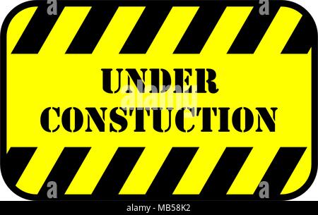 Standard yellow and black construction area sign Stock Vector Image ...