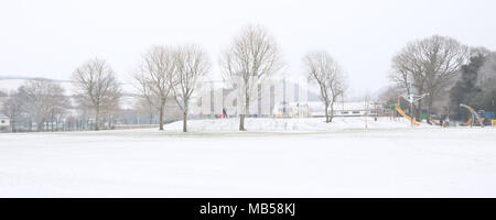 Simmons Park in winter Okehampton Devon UK Stock Photo