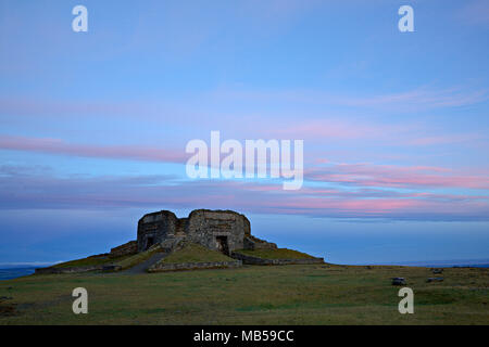 Jubilee Tower on the summit of Moel Famau, North Wales Stock Photo