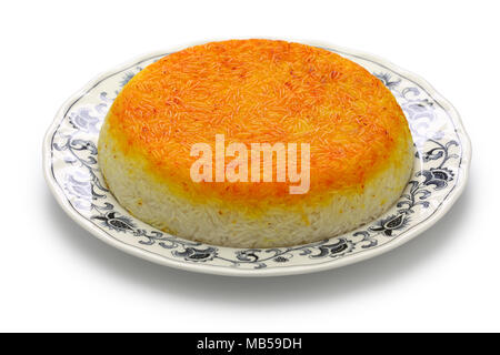 tahdig, persian rice, iranian food Stock Photo