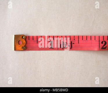 Tailor tape ruler in Cun aka the Chinese Inch measuring unit Stock Photo