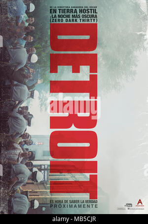 RELEASE DATE: August 4, 2017 TITLE: Detroit STUDIO: Annapurna Pictures DIRECTOR: Kathryn Bigelow PLOT: Fact-based drama set during the 1967 Detroit riots in which a group of rogue police officers respond to a complaint with retribution rather than justice on their minds. STARRING: John Boyega, Anthony Mackie, Algee Smith. (Credit Image: © Annapurna Pictures/Entertainment Pictures) Stock Photo