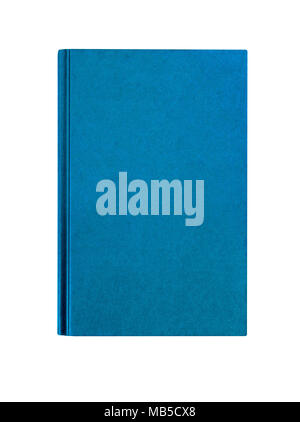 Light blue plain hardcover book front cover upright vertical isolated on white Stock Photo