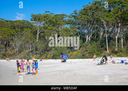 Autumn sunny day on Blenheim Beach in Vincentia,Jervis Bay,New South Wales,Australia Stock Photo