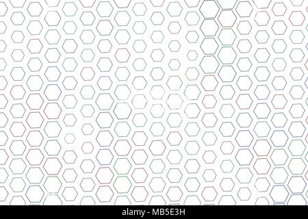 Shape of hexagon, abstract background pattern. Style of mosaic or tile. Vector illustration graphic. Stock Vector