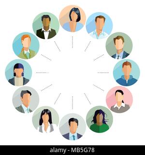 Groups of candidates, illustration Stock Vector