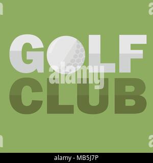 Golf Club Logo Design Template in Flat Style. Flyer design. Vector illustration Stock Vector