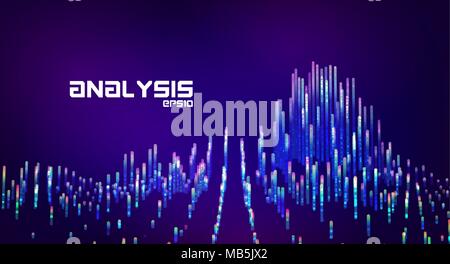 Abstract futuristic data diagrams. minimal gradient lines infographic Stock Vector