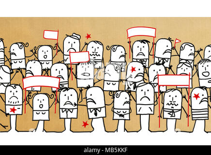 people crowd cartoon Stock Photo - Alamy