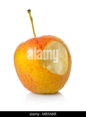 fresh bitten apple on white isolated background Stock Photo