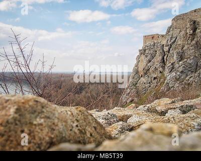 Ruins of the Devin castle in Bratislava, Slovakia Stock Photo