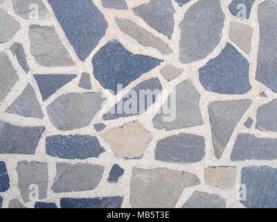 Real marble-concrete mosaic floor background Stock Photo