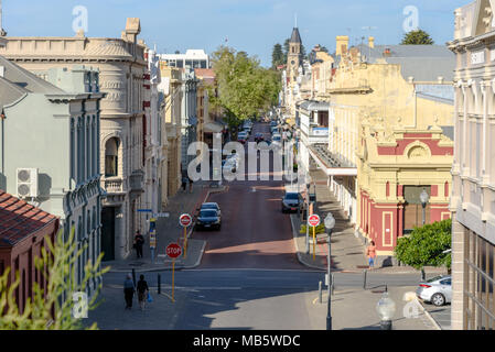 A high angle view of High Street in Fremantle, Western Australia Stock Photo