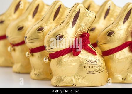 Lindt chocolate gold bunny Stock Photo