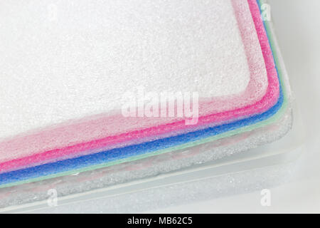 Closed up Shockproof material multi type of Polyethylene foam Stock Photo