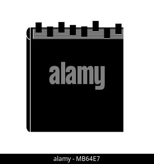 Knowledge base. Directory with bookmarks. Thick book Stock Vector