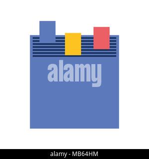 Knowledge base. Directory with bookmarks. Thick book Stock Vector