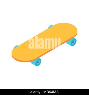 Skateboard isometric style isolated. Skateboarder vector illustration Stock Vector