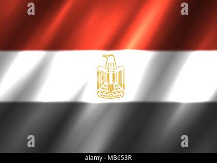 Egypt flag background. Country Egyptian standard banner backdrop Stock Vector