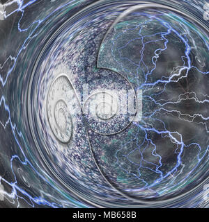 Abstraction. Time spirals. 3D rendering Stock Photo