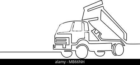 Construction truck tipper Stock Vector