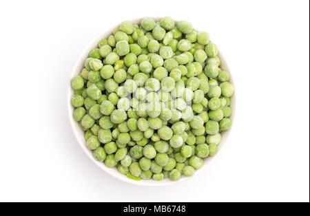 Frozen Peas on a White Background Stock Photo