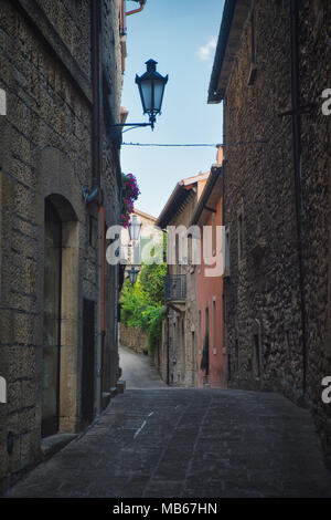 Photo of the streets of the San Marino at the afternoon Stock Photo