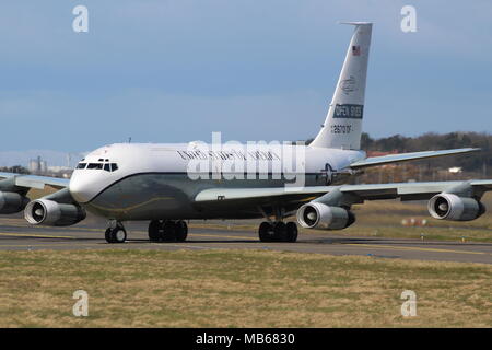 61-2670, a Boeing OC-135B Open Skies operated by the United States Air Force on the Open Skies agreement, at Prestwick Airport in Ayrshire. Stock Photo