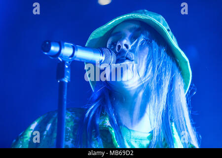 Billie Eilish performs in Los Angeles Stock Photo