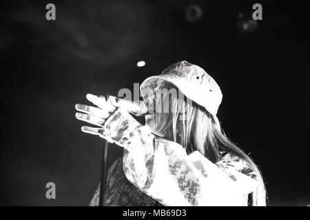 Billie Eilish performs in Los Angeles Stock Photo