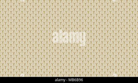 Golden geometric pattern, part 25. Seamless golden pattern with lines, rhombuses and geometric figures on the white background. Can use for wrapping p Stock Vector