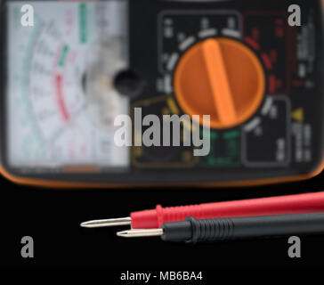 Positive and negative multimeter probes Stock Photo - Alamy