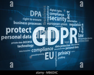 GDPR general data protection regulation Stock Photo