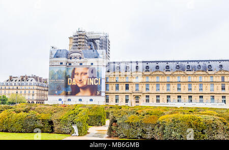 Pavilion Marsan (Pavillon de Marsan). The northern wing of Richelieu.The Louvre.  Paris. France Stock Photo