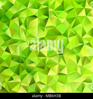 Geometrical abstract irregular triangle tile pattern background - vector design from triangles in lime green tones Stock Vector