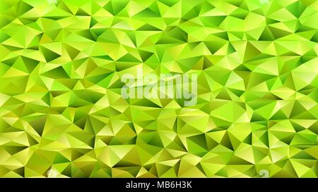Geometrical abstract tiled triangle pattern background - vector mosaic design from lime green triangles Stock Vector