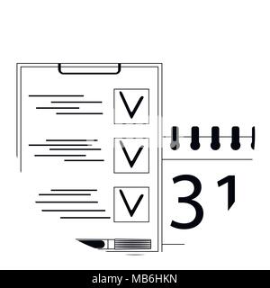 Planning icon app. Vector calendar and management business illustration Stock Vector