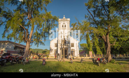 Catholic church in the City of Andes. Philippines. The island of Bohol. Stock Photo