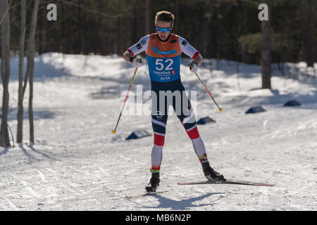 Norwegian skiing girls championship Stock Photo