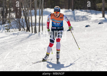 Norwegian skiing girls championship Stock Photo