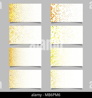 Rounded square pattern business card template set Stock Vector