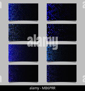 Abstract rounded square mosaic pattern business card background set Stock Vector
