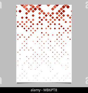 Geometrical diagonal square pattern background flyer template Stock Vector