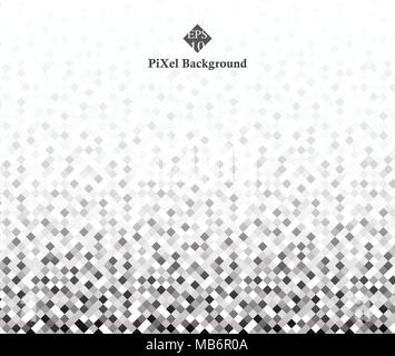 Abstract of greyscale pixel patterns. Space of details for banner business. Vector illustration for your graphic design. eps10 Stock Vector