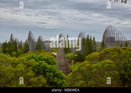 Jean-Marie Tjibaou Cultural Centre in Noumea, New Caledonia Stock Photo