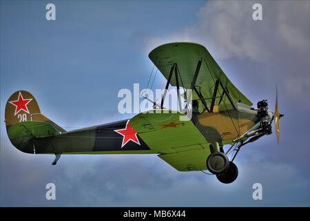 Polikarpov PO-2 Russian bi plane Stock Photo