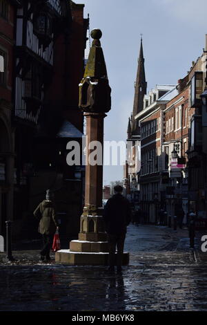 Chester's High Cross standing tall on a cold winters morning