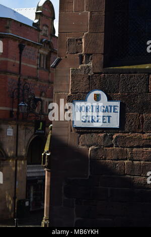 Chester's High Cross standing tall on a cold winters morning Stock Photo