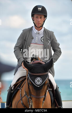 MIAMI BEACH, FL - APRIL 05: World Famous Riders attend the Longines Global Champions Tour stop in Miami Beach on April 5, 2018 in Miami Beach, Florida.  People:  Atmosphere Stock Photo