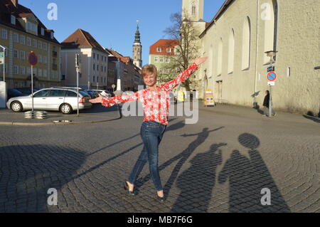 Eiskunstlauf Weltmeisterin Christine Stueber Errath in Goerlitz Film Vorstellung die Anfaengerin am 7 april 2018 Stock Photo